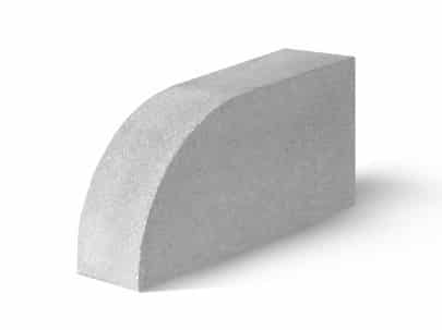 Фасонный кирпич Полукруг. Серый (белый цемент) – Строймарт-Ю фото