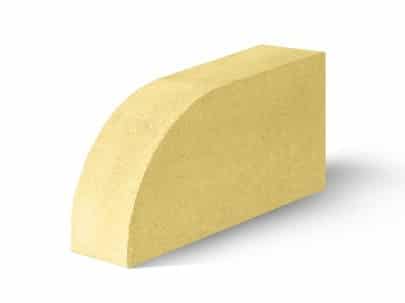 Фасонный кирпич Полукруг. Желтый (белый цемент) – Строймарт-Ю фото