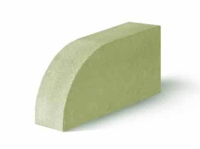 Фасонный кирпич Полукруг. Оливковый (белый цемент) – Строймарт-Ю фото