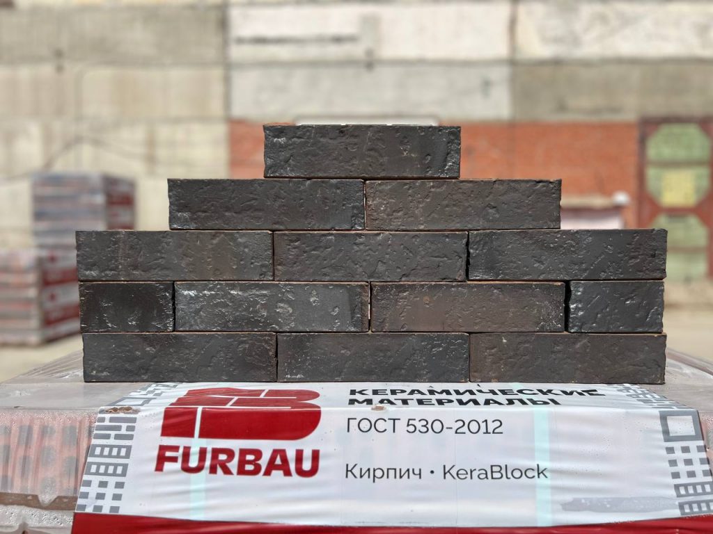 Кирпич облицовочный Флеш Нуар Скала 1НФ ГОСТ – Строймарт-Ю фото
