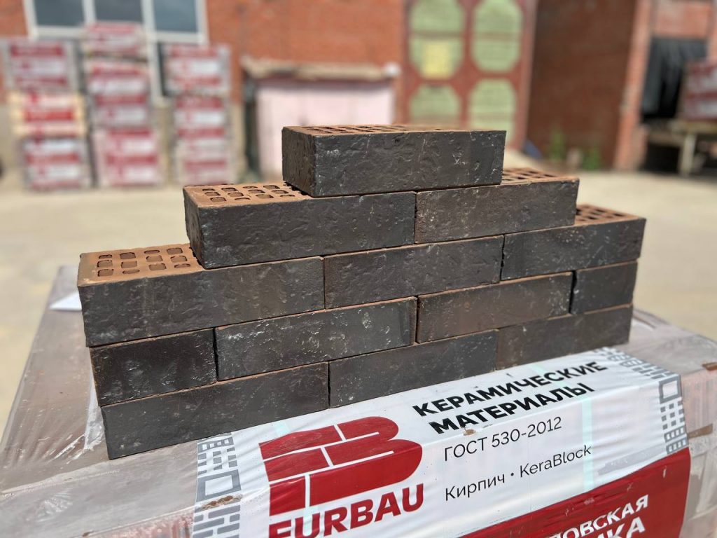 Кирпич облицовочный Флеш Нуар Скала 1НФ ГОСТ – Строймарт-Ю фото