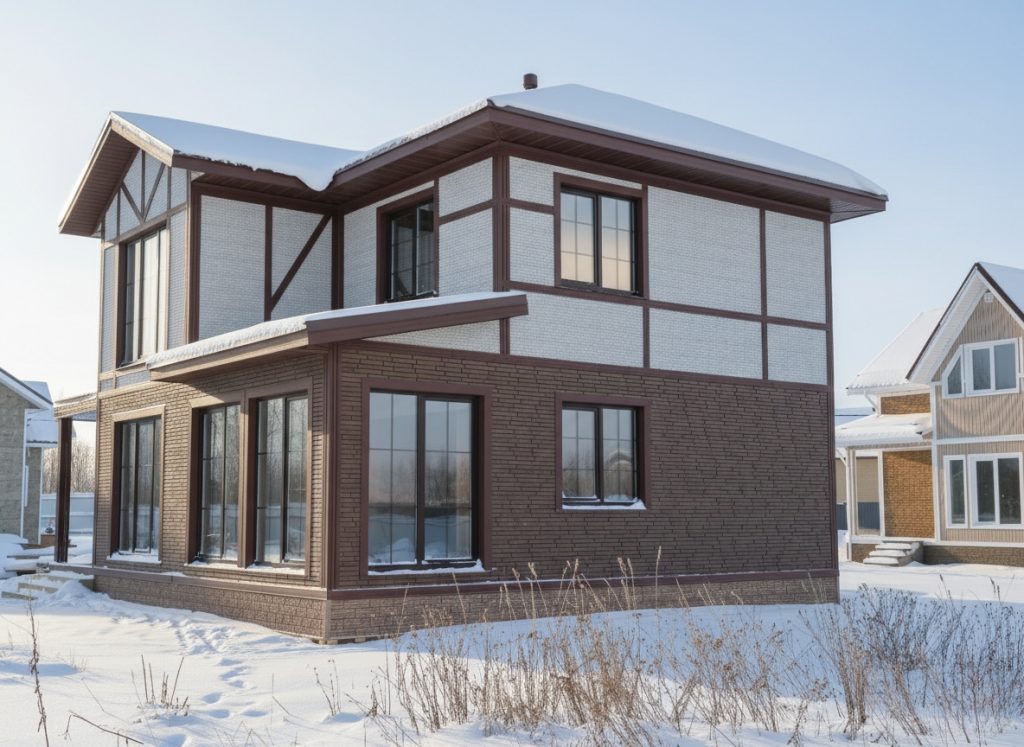 Фасадные панели Ю-Пласт серия Stone House S-Lock коллекция Ригельный кирпич – Строймарт-Ю фото